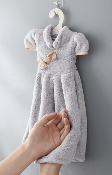 1 Pack Grey Skin-Friendly Coral Fleece Towels