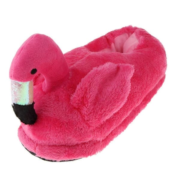 Mjuka Flamingo-tofflor - Heltäckande tofflor Rosa Rose 1 Full Slippers