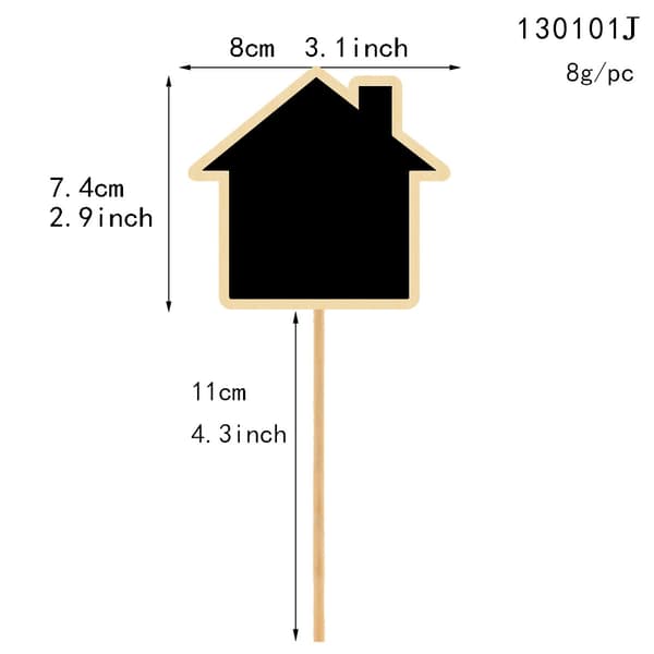 10-pack Plant Labels, Decorative Flower Label - House
