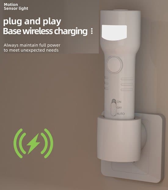 Night Light - Motion Sensor Night Light - Smart Bedside Lamp - Rechargeable Model Meets European Standards [Ho]