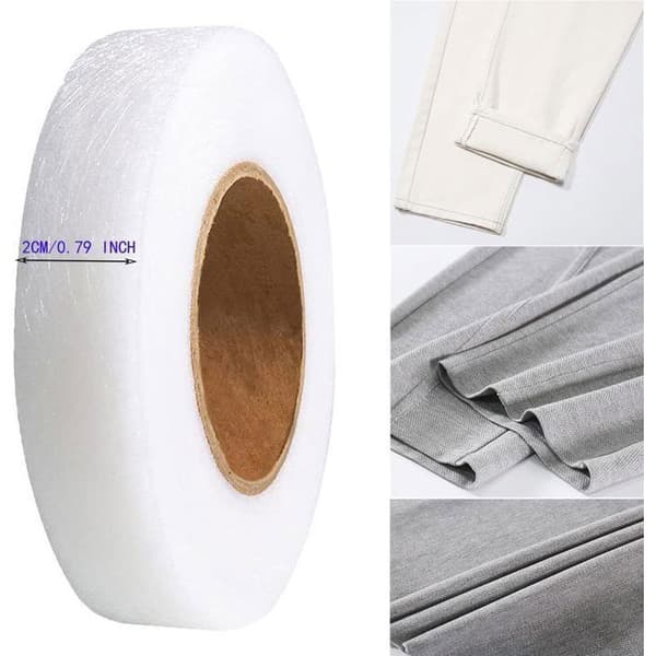 Strykebånd - OTBACT - 60M x 2CM - Hvit - Non-Woven - Enkel Søm [DB] hvit white