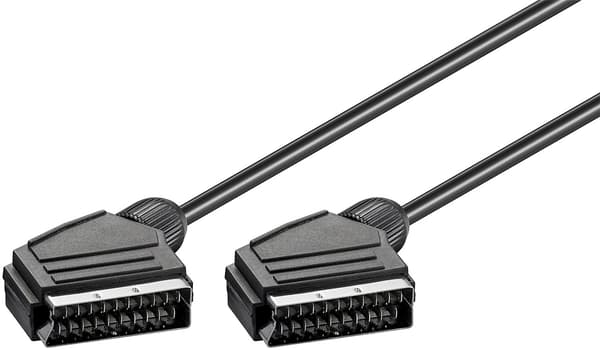 Scart-liitäntäkaapeli, nikkelipinnoitettu, ø mm