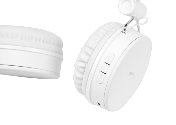 BT200 Vikbart on-ear BT-headset, 3,5 mm, vit Vit
