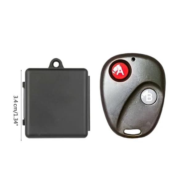 Compact DC12V Wireless Remote Control Switch Universal 433Mhz RF Receiver White - 433MHZ
