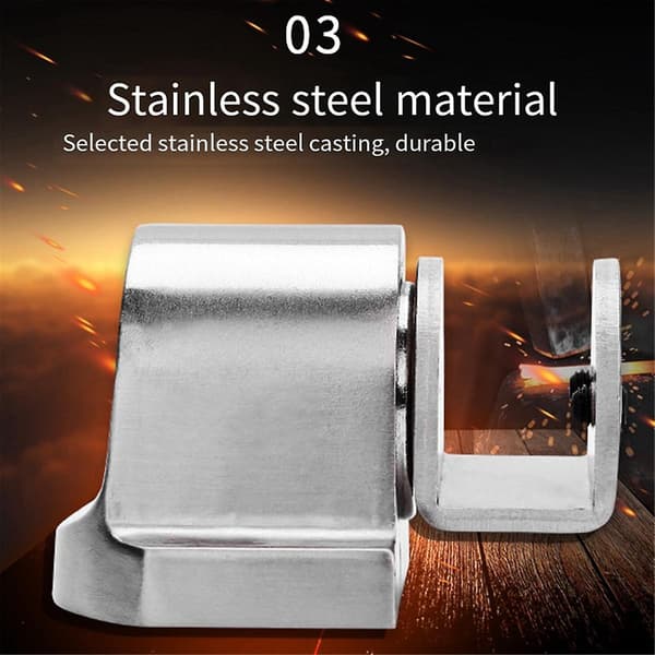 Glasdörr Sugkopp Hålfri Stark Magnetisk Sug Anti-Kollisions Dörrstopp Möbel [ht] silver silver