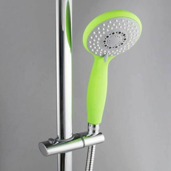 Krom-ABS dusjhodeholder Dusjholder Clip-on dusjstang Hånddusjholder 360° roterbar for baderom Oval, S