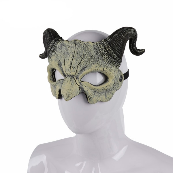 halloween maske halloween dekorationer （Golden） Fest hovedmaske