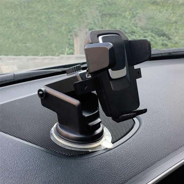 2-in-1 Car Phone Holder, Suitable for Dashboard and Windshield [with Strong Suction Cup and Clips]