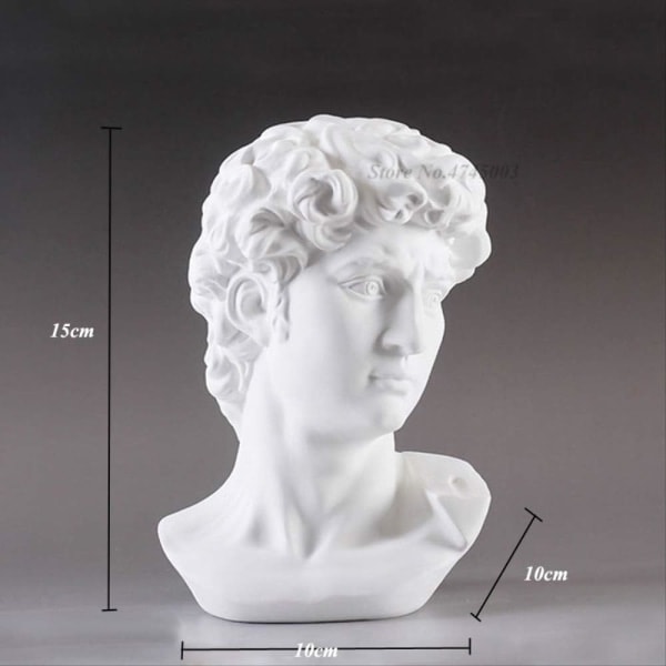 Grekisk mytologi David huvud byst staty mini Europa Michelangelo