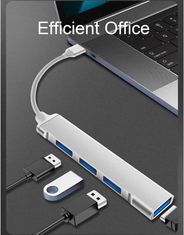 USB-hub, 4-porters USB 3.0 Multi USB-hub, USB C-hub 5 Gbps adapter bærbar multi data-hub adapter