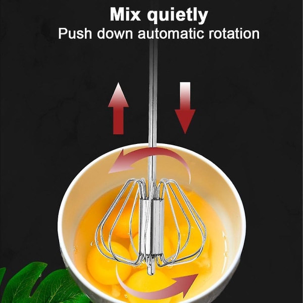 Äggvisp, Rostfritt Stål Handdriven Visp För Äggvispning, Vätska