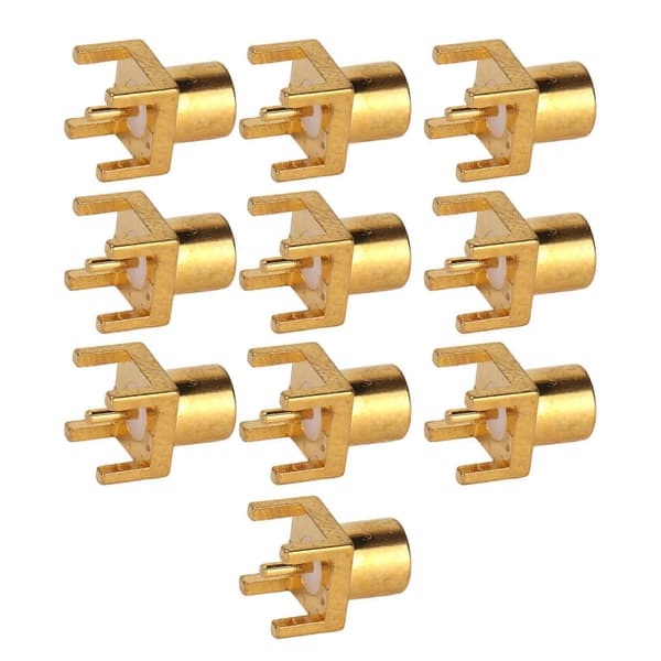 10 stk MCX Sokkel PCB Loddekort Endestik 4-benet Hunstik OFC Materiale 50ohm