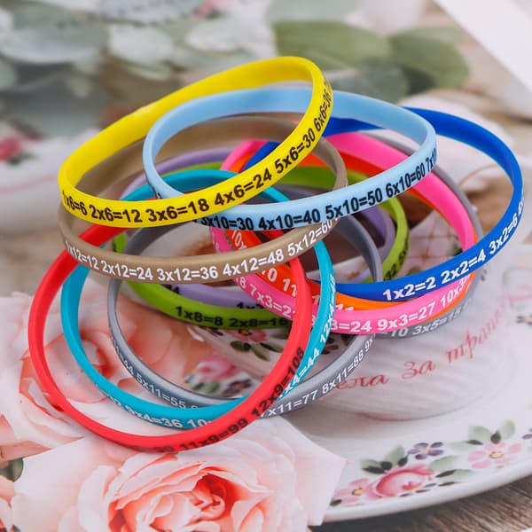 12 st/set Multiplikationstabell Silikonarmband