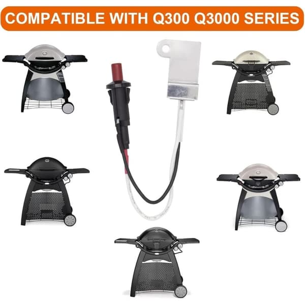 60092 Replacement Igniter Kit for Weber Q300 Q3000 Gas Burner, Replacement Igniter Kit for Gas Grill