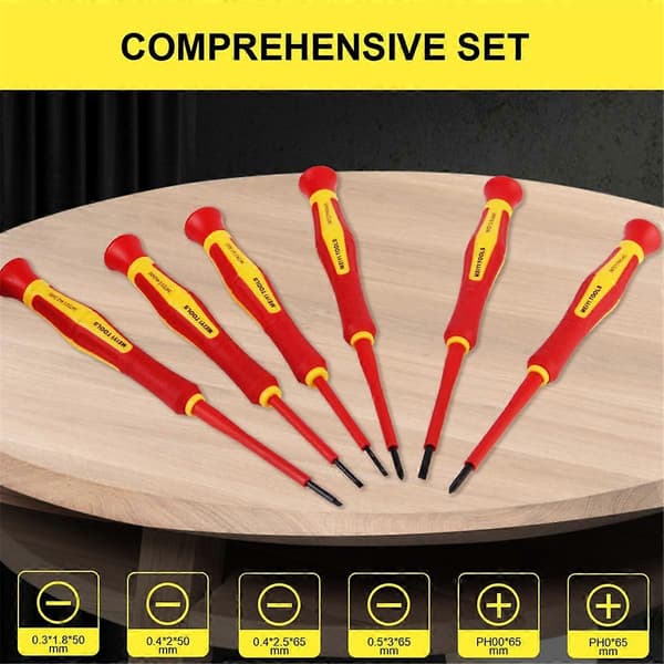 Portable with Case Magnetic 1000V Car Repair Tool Convenient Insulated Screwdriver Set 6pcs/Set
