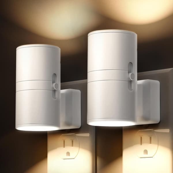 LED Nattlys Plug-in Lyssensor Dimbar 3000K Myk Hvit Gang Soverom [Ho]