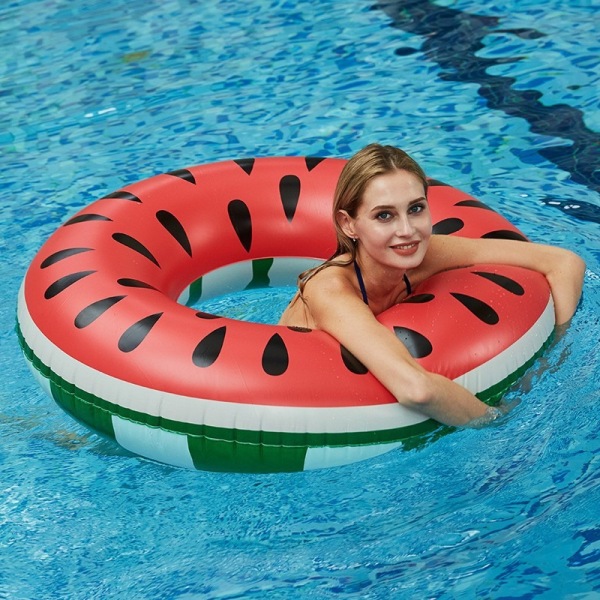 Oppblåsbare bassengflyter Barn Floaties Bassengrør Svømmeringer Frukt Vann Floaty Vannmelon Kiwi Oppblåsbare bassengleker Flyter for