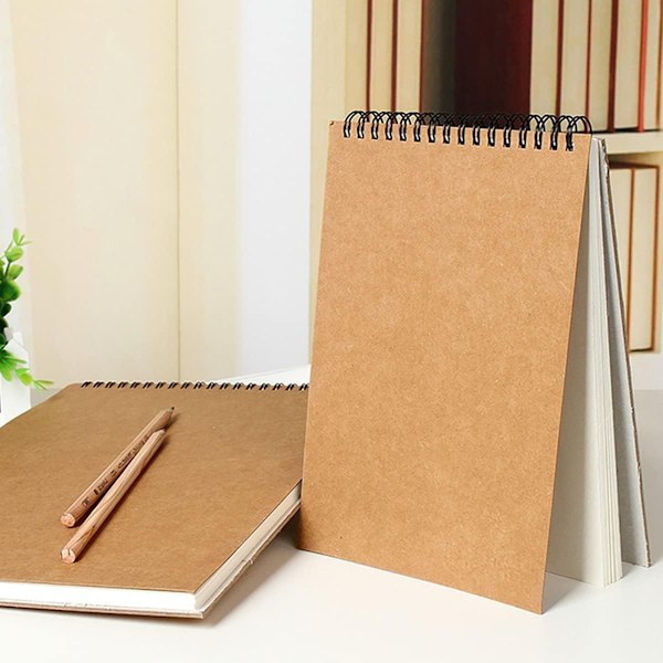 Pakke A5 A4 Skitseblok Hårdt Omslag A4 A5 Spiralbundet Hardback Tegneplade 160g-Xin