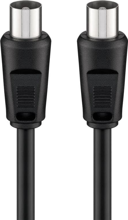 Antennekabel (<70 dB), dobbelt skjermet Svart
