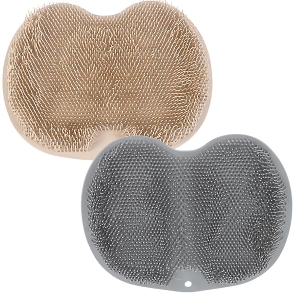 2pcs Foot Massager Foot Scrubber Bath Foot Cleaner Multifunctional Bath BrushBrown grey5X23X30CM