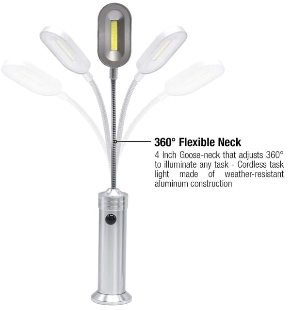 BBQ Grill Lights Magnetic Base Super Bright LED Lights - 360 Degree Flexible Gooseneck, Weather Resistant, Work Lighting Grilling, 2-pack