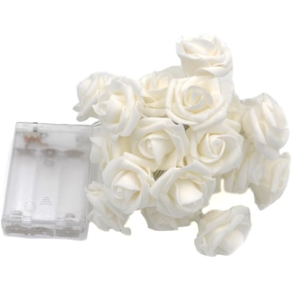 LED Roseblomst Lyslenke Batteridrevet, Fe Lyslenke for Bryllup Hjem Fest Bursdag Festival Innendørs Utendørs Dekor