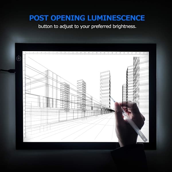 A4 LED Light Copy Board, Ultra-thin Adjustable USB Powered LED Drawing Pad for Tattoo, Drawing