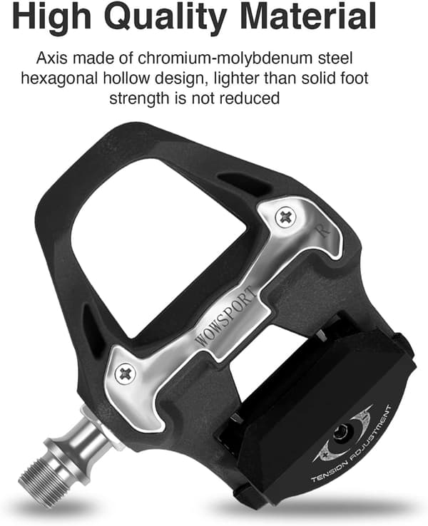 Road Bike Pedals - Lightweight Clipless Pedals with 3-Bolt Cleats, Sealed Bearings & Nylon Composite | Compatible with Shimano SPD SL