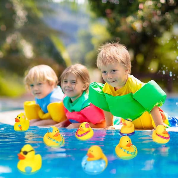 36 st gummiankor miniatyrbadleksaker för poolparty
