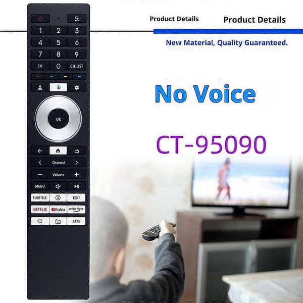 CT-95090 For Toshiba TV Remote Control 10m Range Infrared TV Control, No Voice Function