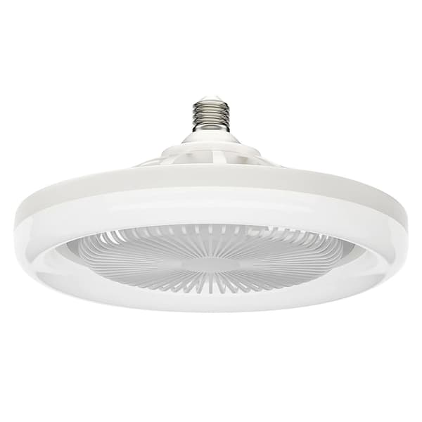 LED-vifte, lampe med E27-sokkel, roterende mini takviftelampe, med fjernkontroll