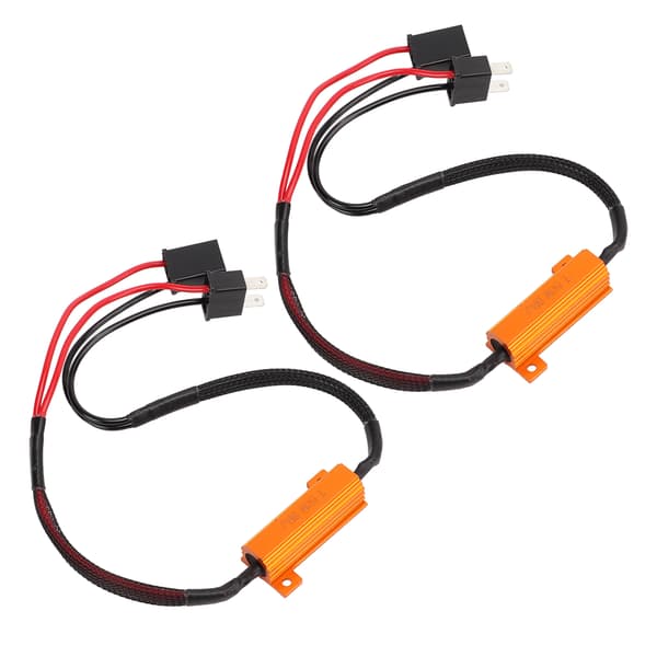 H7 LED Decoder Aluminum Housing Single Resistor Wire Headlight Flawless