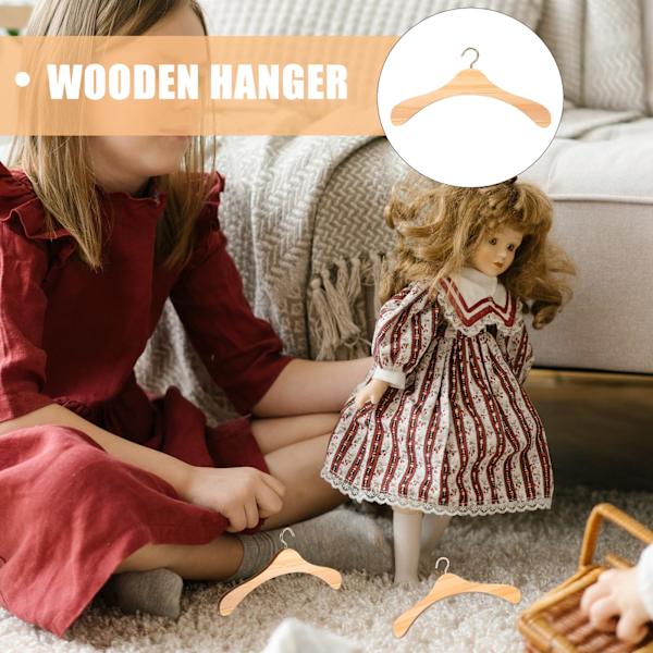 10 kpl Vauvan Vaatekaapin Tarvikkeita Puinen Mekko Vaatekaappi Mini-vaatteille, Miniatyyri Vaatteiden Ripustin Koko Asut Vaatteet Lasten Takki