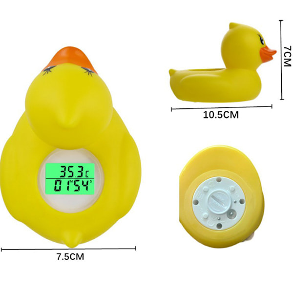 Babytermometer, Flytande Leksak för Säkerhetstemperatur i Badkaret för Spädbarn (Klassisk Anka)
