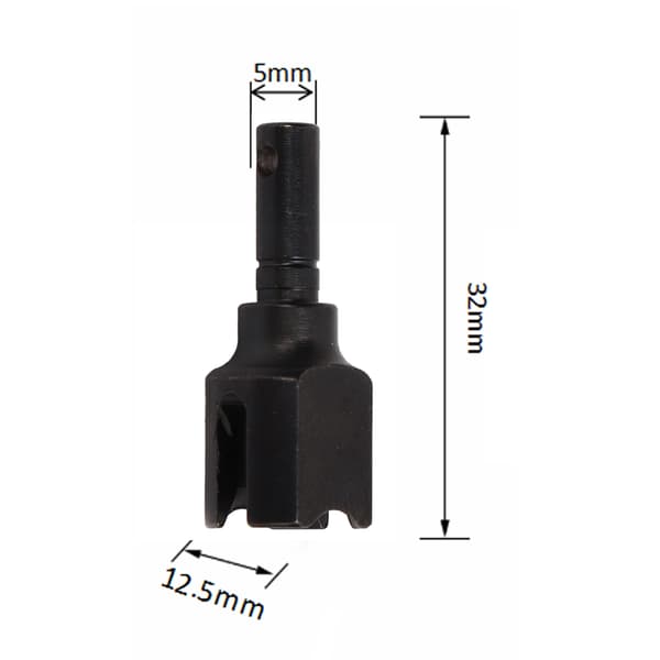 2 stk RC Diff Utgående Drivaksler Stål Presise RC Differensialkopper for ARRMA 1/7 1/8 Serie Svart
