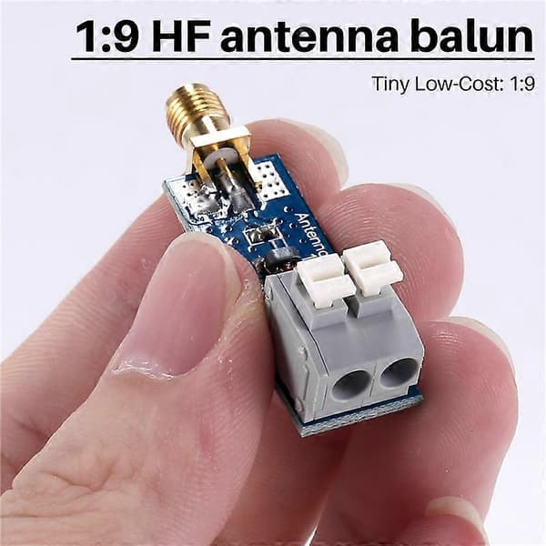 1:9 HF Antennebalun One Nine: Liten og billig 1:9 Balun Frekvensbånd, Langtråds HF Antenne RTL-SDR