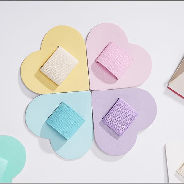 Pen Loop Holder Set, 8-pack Self-Adhesive Pen Holder Elastic Design for Notebooks, Journals, Calendars with Heart Shape