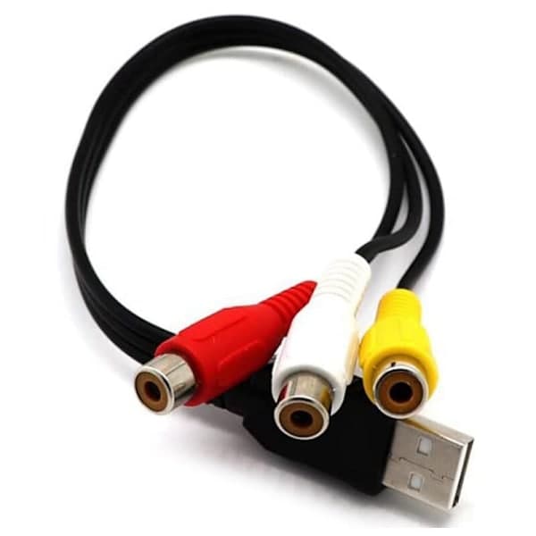 USB til 3RCA-kabel USB til 3 RCA Rgb Video AV Kompositadapter Konverteringskabel Ledningsforbindelseslinje Velegnet til TV PC DVR