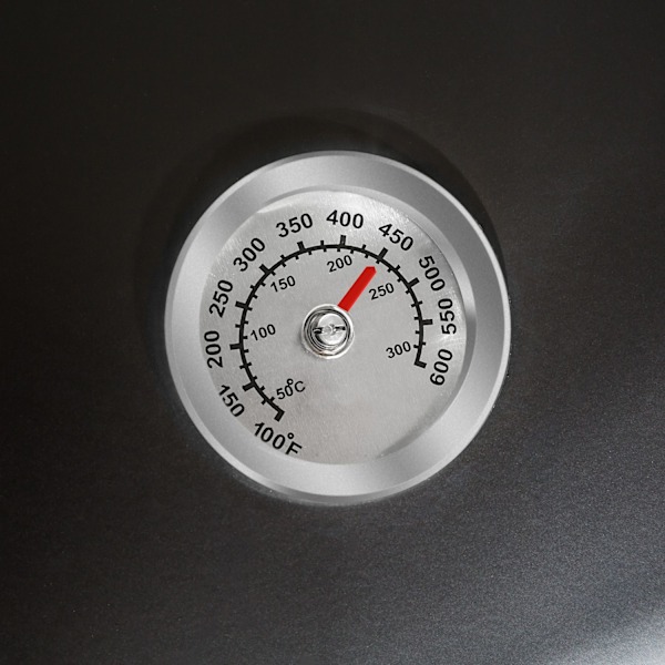 tectake Grill med termometer og hjul Black