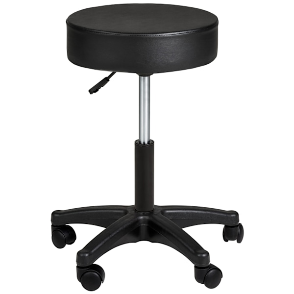 tectake Taburet med hjul -  sort Black