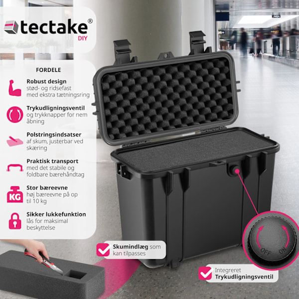 tectake Kuffert AL Black