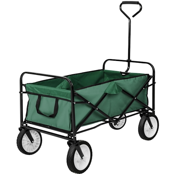tectake Foldbar trækvogn, bæreevne 80 kg -  grøn Green