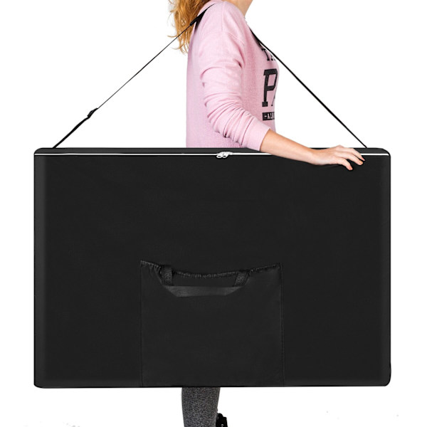 tectake Massagebriks i aluminium med 3 zoner, 5 cm polstring + taske -  sort Black