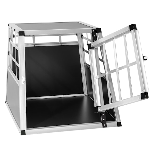 tectake Hundebur single med lige bagvæg - 54 x 69 x 50 cm 54 x 69 x 50 cm Black