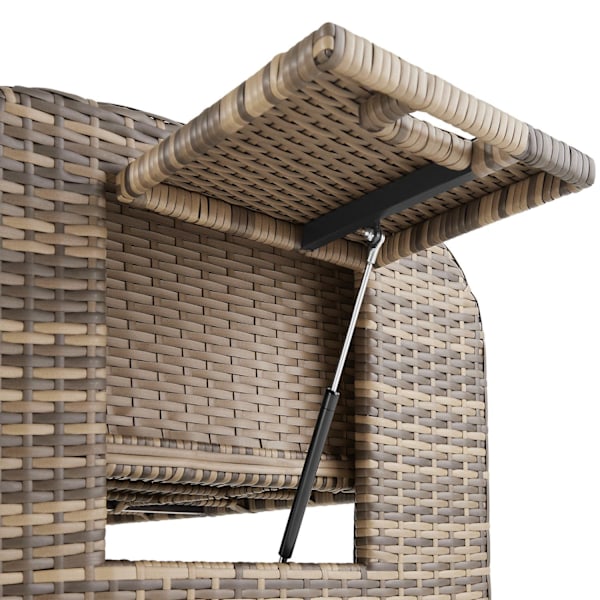 tectake Polyrattan havesofa Kreta med overtræk -  natur Nature