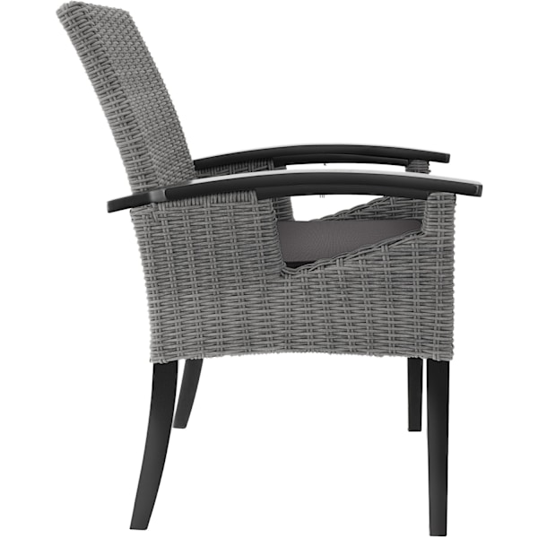 tectake Polyrattan havestol Rosarno -  grå Grey