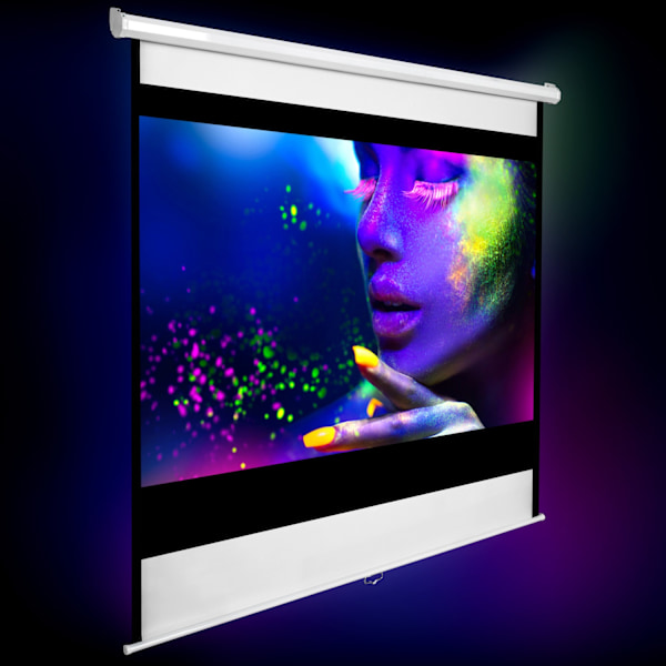tectake Projektorlærred HDTV - 152 x 152 cm 152 x 152 cm White