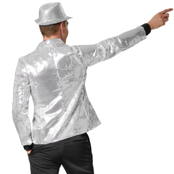 tectake Paillet jakke herrer sølv Silver XL