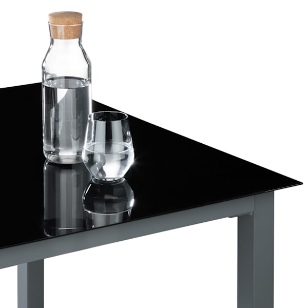 tectake Aluminium havemøbler, bord og 6 stole -  anthrazit Graphite grey