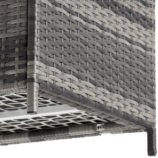 tectake Hyndeboks med aluminiumsramme og hjul 297L, 117x54x64cm -  grå Grey